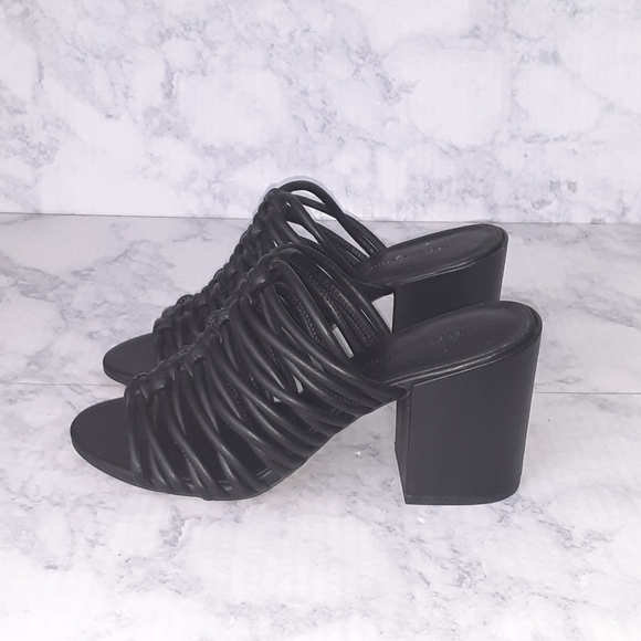 Rebecca Minkoff Black Strappy Sandal Heels Size 6 $228 - Picture 6 of 8
